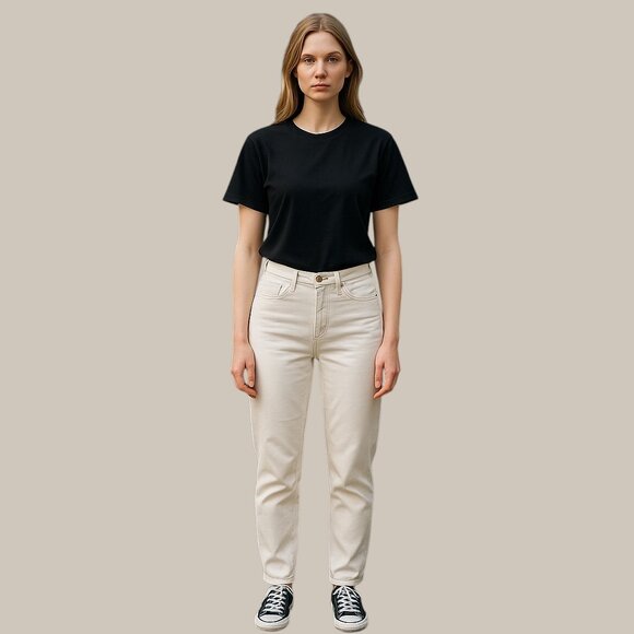 a.n.a Denim - a.n.a. ( A New Approach) Cream Colored Mid Rise Jeggings-Size 14P-Straight Leg